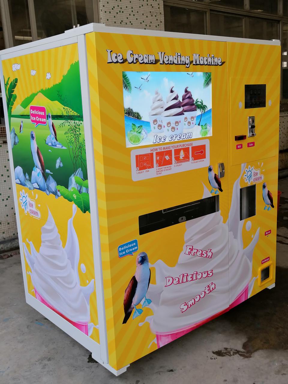 Commercial Softy Automatic Vending Icecream Machine