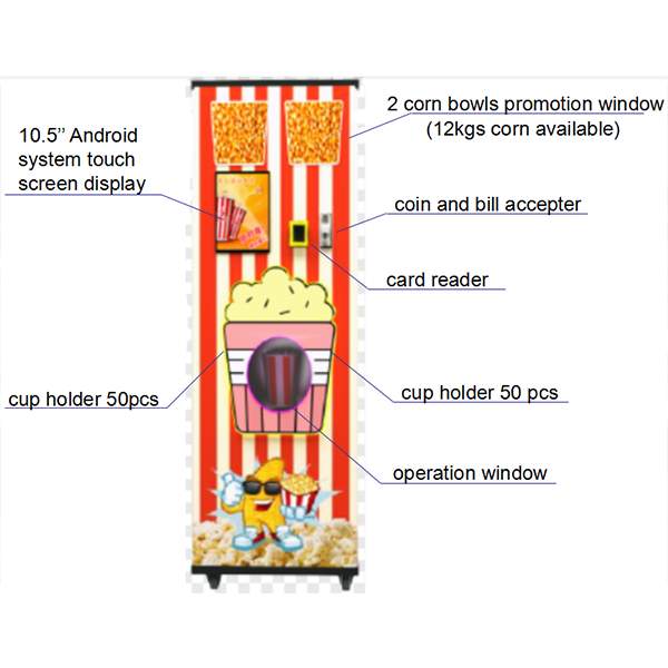 Hommy commercial air popping popcorn machine