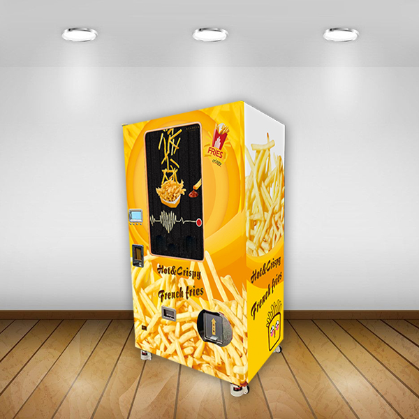 What country has a vending machine selling french fries?