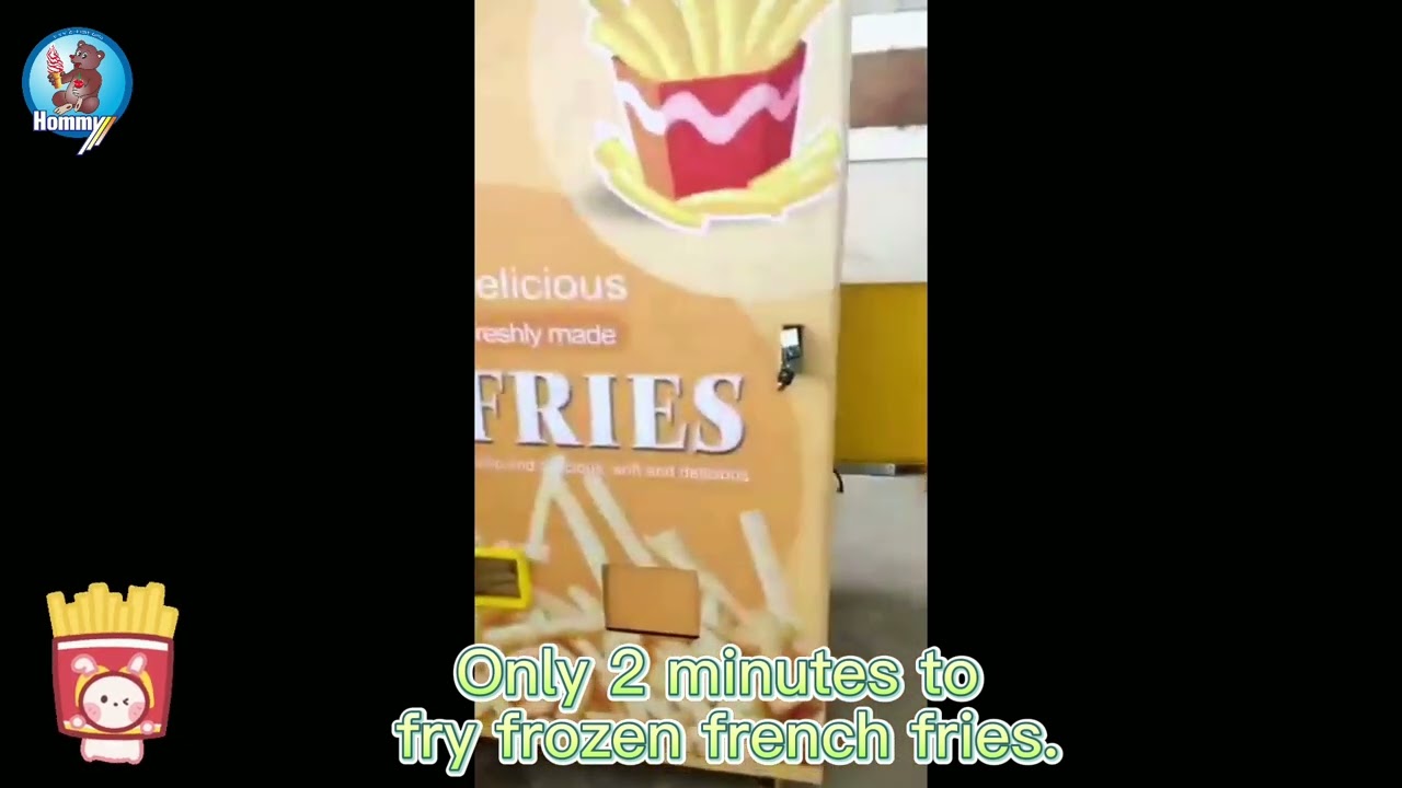 Only 3 minutes you can order french fries in vending machine